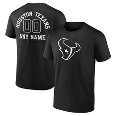 Houston Texans Personalized Name & Number Monochrome T-Shirt
