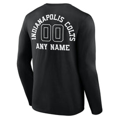 Indianapolis Colts Personalized Name & Number Monochrome Long Sleeve T-Shirt