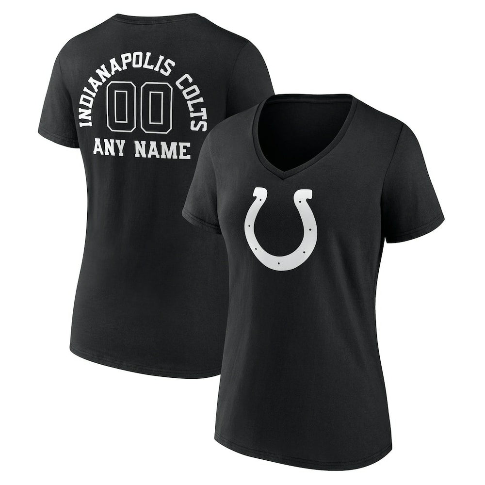 Indianapolis Colts Women's Personalized Name & Number Monochrome V-Neck T-Shirt