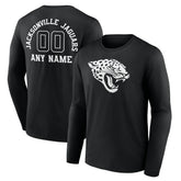 Jacksonville Jaguars Personalized Name & Number Monochrome Long Sleeve T-Shirt