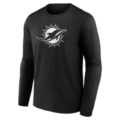 Miami Dolphins Personalized Name & Number Monochrome Long Sleeve T-Shirt