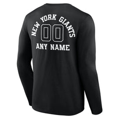 New York Giants Personalized Name & Number Monochrome Long Sleeve T-Shirt