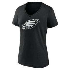 Philadelphia Eagles Women's Personalized Name & Number Monochrome V-Neck T-Shirt