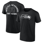 Seattle Seahawks Personalized Name & Number Monochrome T-Shirt