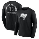 Tampa Bay Buccaneers Personalized Name & Number Monochrome Long Sleeve T-Shirt