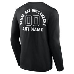 Tampa Bay Buccaneers Personalized Name & Number Monochrome Long Sleeve T-Shirt