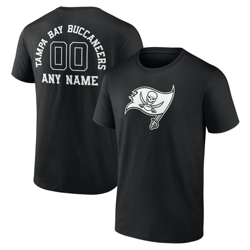 Tampa Bay Buccaneers Personalized Name & Number Monochrome T-Shirt