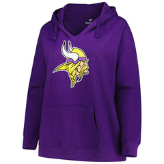 Minnesota Vikings Fanatics Women's Plus Size V-Neck Pullover Hoodie