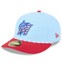 Miami Marlins New Era 2025 Fourth of July Low Profile 59FIFTY Fitted Hat | MLB Near me
