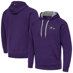 Baltimore Ravens Antigua Brushed Carbon Victory Pullover Hoodie