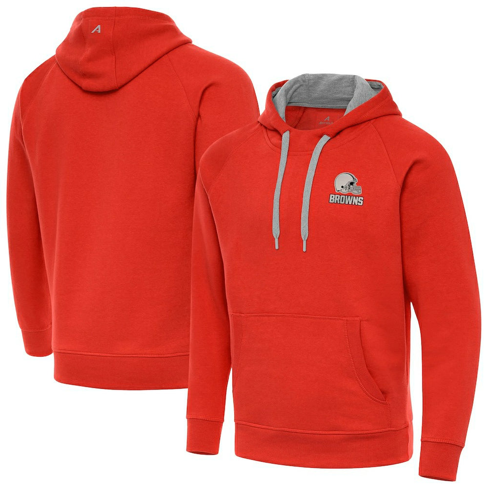 Cleveland Browns Antigua Brushed Carbon Victory Pullover Hoodie