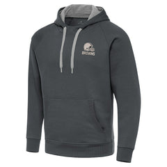 Cleveland Browns Antigua Brushed Carbon Victory Pullover Hoodie