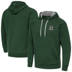 Green Bay Packers Antigua Brushed Carbon Victory Pullover Hoodie