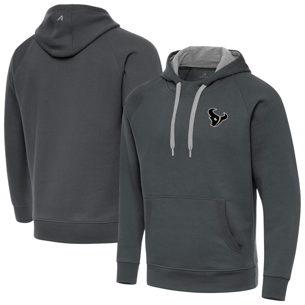 Houston Texans Antigua Brushed Carbon Victory Pullover Hoodie