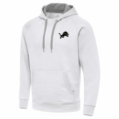 Detroit Lions Antigua Brushed Carbon Victory Pullover Hoodie