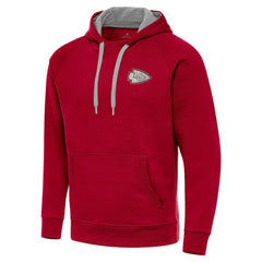 Kansas City Chiefs Antigua Brushed Carbon Victory Pullover Hoodie