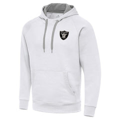 Las Vegas Raiders Antigua Brushed Carbon Victory Pullover Hoodie