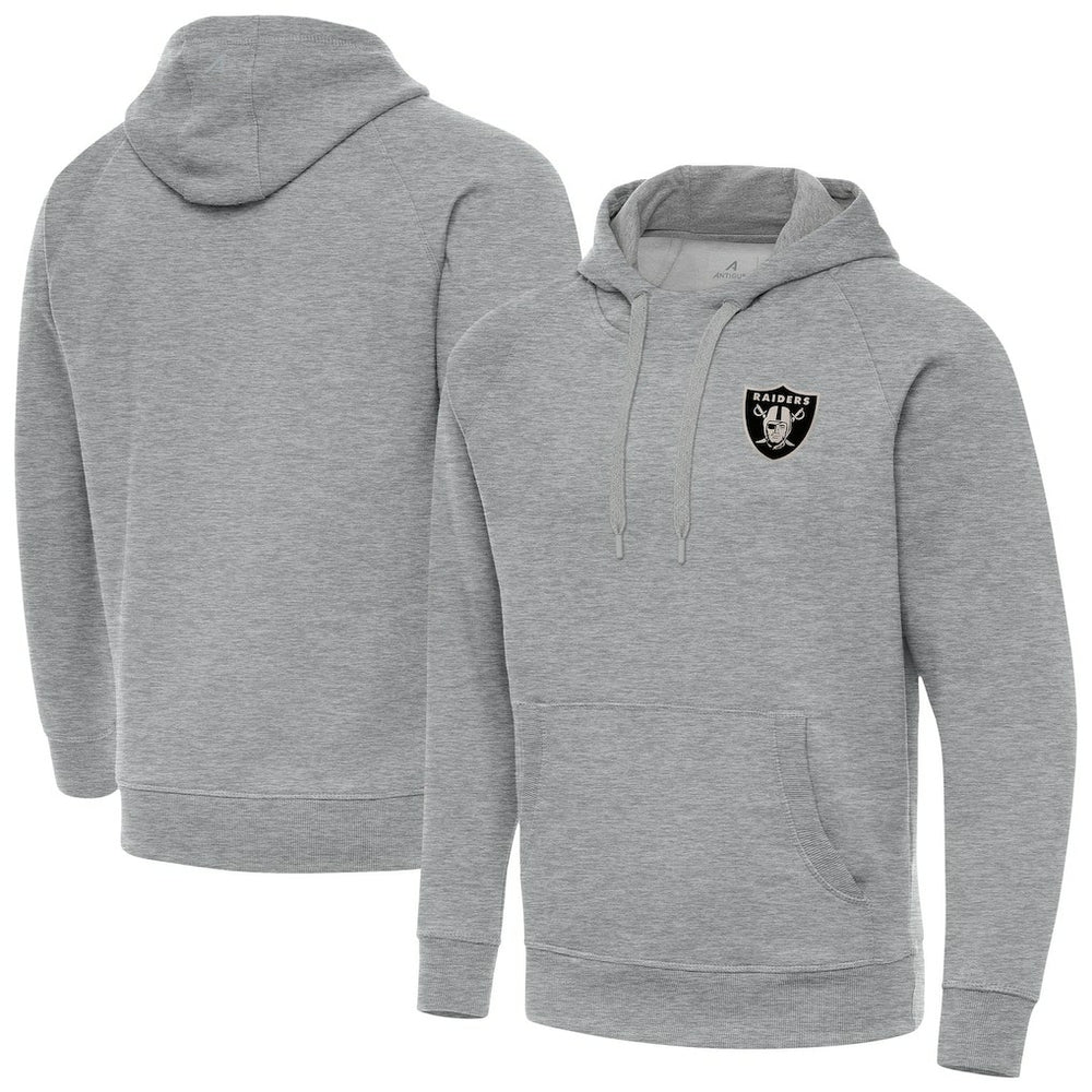 Las Vegas Raiders Antigua Brushed Carbon Victory Pullover Hoodie