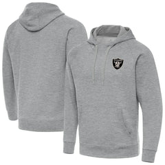 Las Vegas Raiders Antigua Brushed Carbon Victory Pullover Hoodie
