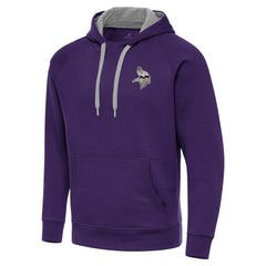 Minnesota Vikings Antigua Brushed Carbon Victory Pullover Hoodie