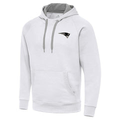New England Patriots Antigua Brushed Carbon Victory Pullover Hoodie