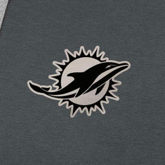 Miami Dolphins Antigua Brushed Carbon Victory Pullover Hoodie