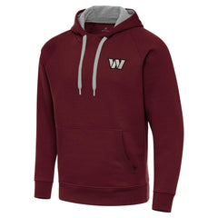 Washington Commanders Antigua Brushed Carbon Victory Pullover Hoodie