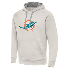 Miami Dolphins Antigua Victory Raglan Pullover Hoodie