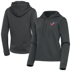 Columbus Blue Jackets Antigua Women's Contemporary Quarter-Zip Hoodie Outlet