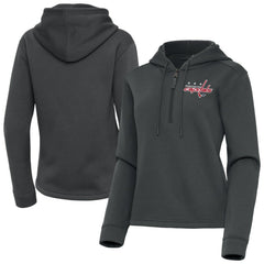 Washington Capitals Antigua Women's Contemporary Quarter-Zip Hoodie Discount
