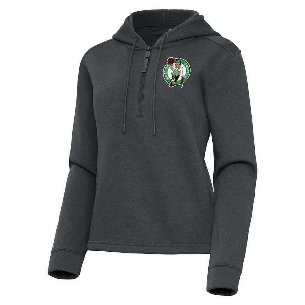 Boston Celtics Antigua Women's Contemporary Quarter-Zip Hoodie Online