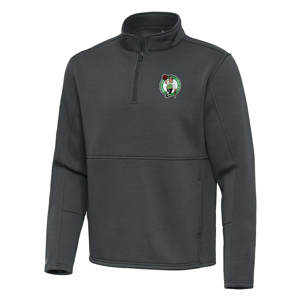 Boston Celtics Antigua Twist Quarter-Zip Pullover Top - Pewter online Outlet