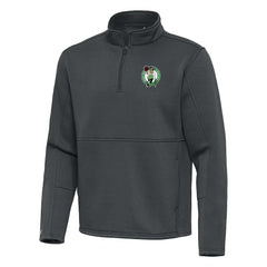Boston Celtics Antigua Twist Quarter-Zip Pullover Top - Pewter online Outlet
