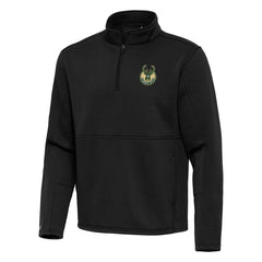 Milwaukee Bucks Antigua Twist Quarter-Zip Pullover Top - Black sale New