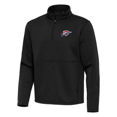 Oklahoma City Thunder Antigua Twist Quarter-Zip Pullover Top - Black shop On Sale