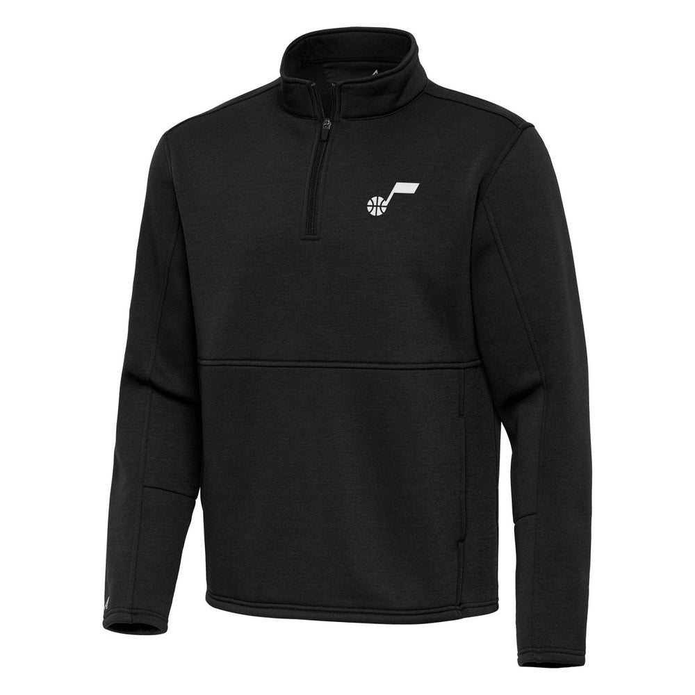 Utah Jazz Antigua Twist Quarter-Zip Pullover Top - Black discount New