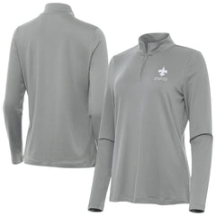 New Orleans Saints Antigua Women's Reprocess Quarter-Zip Top