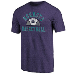 Charlotte Hornets Purple Half Classic Tri-Blend T-Shirt for sale New