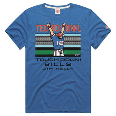 Buffalo Bills Jim Kelly Homage Unisex Tecmo Bowl Retired Player Graphic Tri-Blend T-Shirt