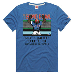 Buffalo Bills Bruce Smith Homage Unisex Tecmo Bowl Retired Player Graphic Tri-Blend T-Shirt