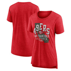 San Francisco 49ers Nike Women's Vintage Graphic Tri-Blend Scoop Neck T-Shirt