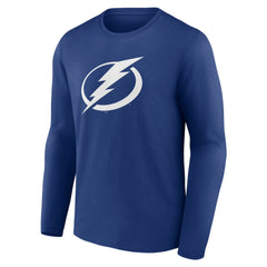 Tampa Bay Lightning Blue Primary Logo Long Sleeve T-Shirt Discount