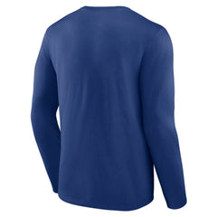 Toronto Maple Leafs Blue Team Lockup Long Sleeve T-Shirt Discount