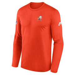 Cleveland Browns Nike Legend Small Logo Dri-FIT Long Sleeve T-Shirt