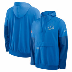 Detroit Lions Nike Sideline Anorak Half-Zip Hoodie Jacket
