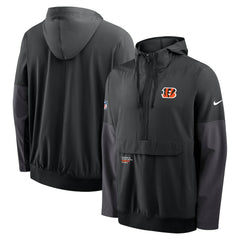 Cincinnati Bengals Nike Sideline Anorak Half-Zip Hoodie Jacket