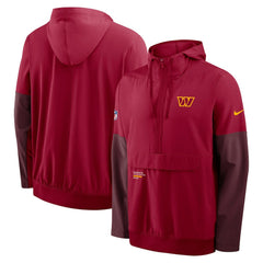 Washington Commanders Nike Sideline Anorak Half-Zip Hoodie Jacket