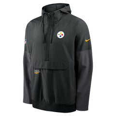 Pittsburgh Steelers Nike Sideline Anorak Half-Zip Hoodie Jacket