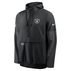 Las Vegas Raiders Nike Sideline Anorak Half-Zip Hoodie Jacket