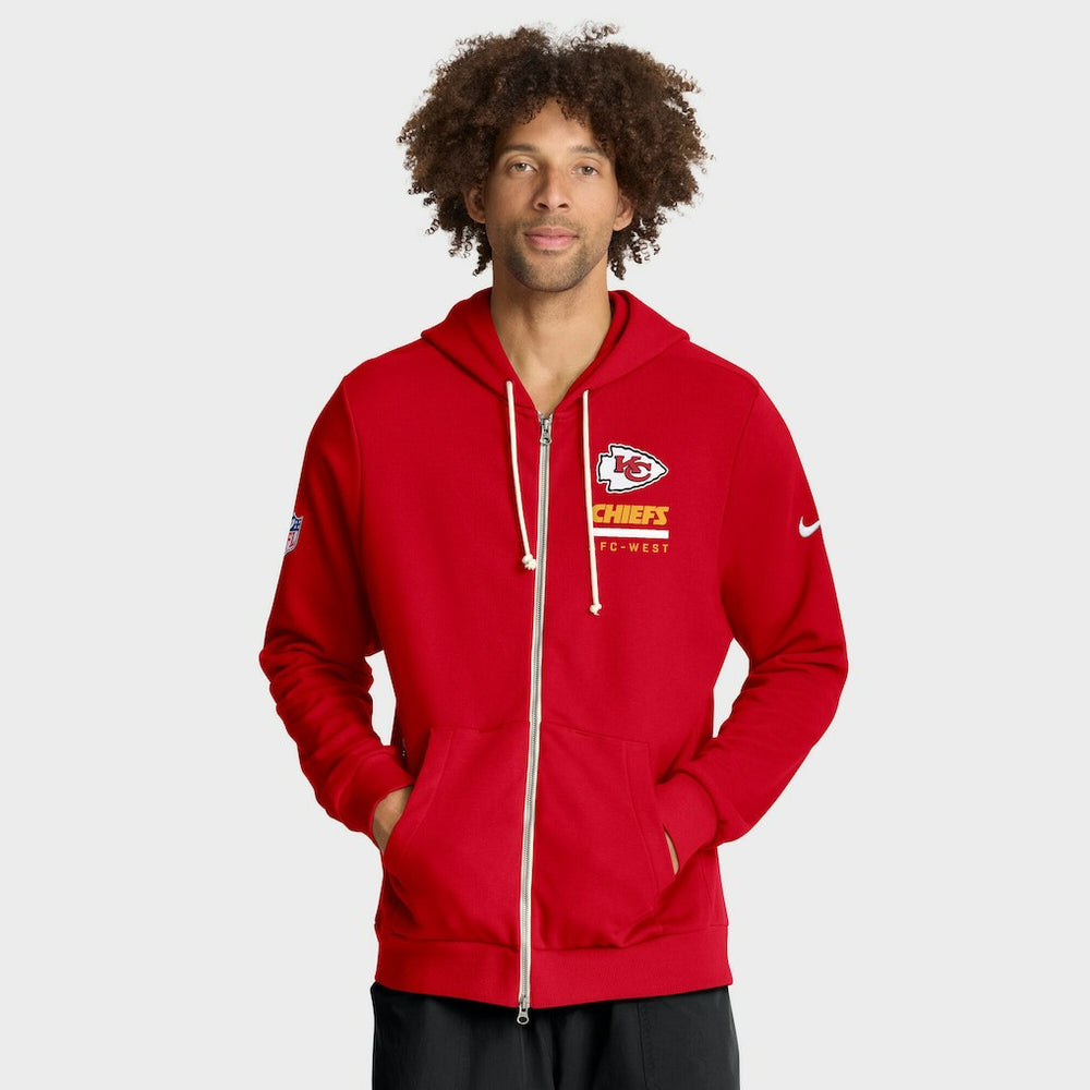 Kansas City Chiefs Nike Sideline Standard Issue Utility Player Dri-FIT Full-Zip Hoodie